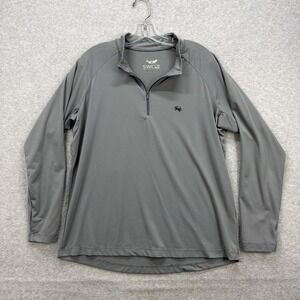 Skinny Water Culture Pullover Mens Medium Gray Long Sleeve Fishing Performance
